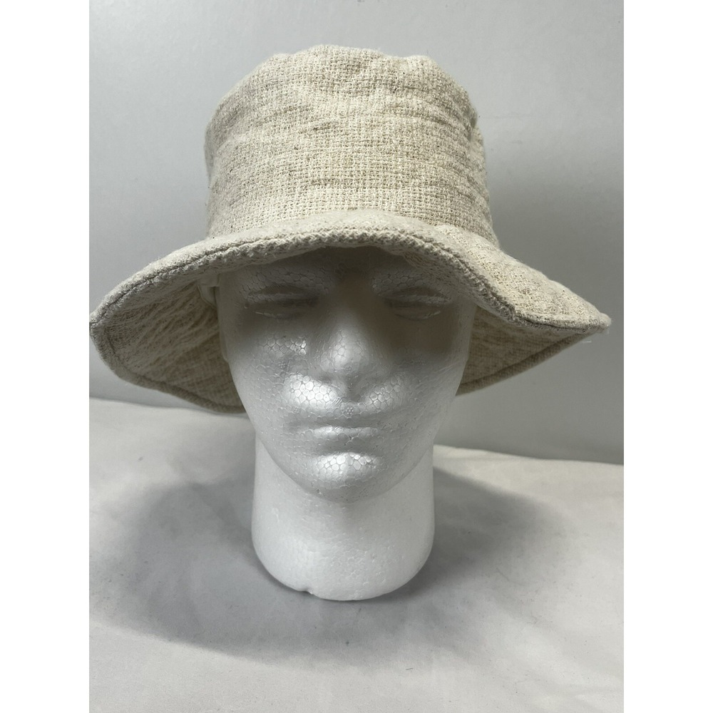 Vtg Lord & Taylor Quilted Bucket Hat Neutral Beige GUC Unisex